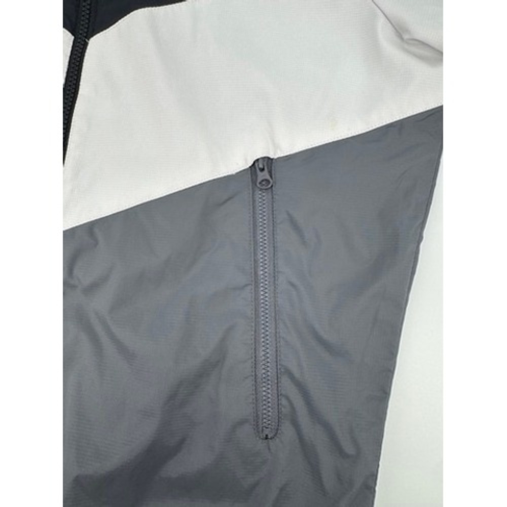 Nike Windrunner Jacket Mens Small Black White Grey Big Swoosh Full Zip Hooded - Picture 9 of 16
